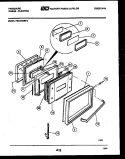 DOOR PARTS Diagram and Parts List for REG533MNW2  Frigidaire Range