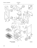 BODY Diagram and Parts List for CFGF366DCG  Frigidaire Range