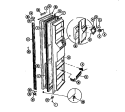 DOOR PARTS Diagram and Parts List for RS249JCD0  Frigidaire Refrigerator