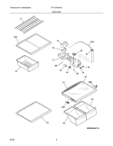SHELVES Diagram and Parts List for FRT18HS8KS0  Frigidaire Refrigerator