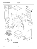 BODY Diagram and Parts List for CFEF3007LWA  Frigidaire Range