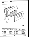 DOOR PARTS Diagram and Parts List for KF100KDW4  Frigidaire Range