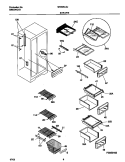 SHELVES Diagram and Parts List for MRS26LGJQ1  Frigidaire Refrigerator