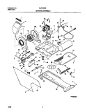 MOTOR / BLOWER / BELT Diagram and Parts List for MLXG42RED4  Frigidaire Washer Dryer Combo