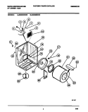 CABINET, DRUM, HEAT DUCT Diagram and Parts List for DG350RXW3  Frigidaire Dryer