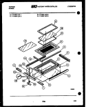 TOP DOOR PARTS Diagram and Parts List for 77-4987-00-03  Tappan Microwave Oven Combo