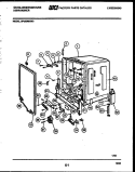 TUB AND FRAME PARTS Diagram and Parts List for SP560MXW3  Frigidaire Dishwasher