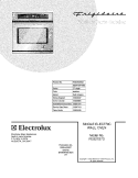 COVER Diagram and Parts List for FEB27S7DCB  Frigidaire Wall Oven