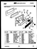 BACKGUARD Diagram and Parts List for 31-2239-23-01  Tappan Range