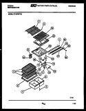 SHELVES AND SUPPORTS Diagram and Parts List for RT19F8WT3J  Gibson Refrigerator