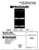 COVER Diagram and Parts List for FEB798WCCE  Frigidaire Wall Oven
