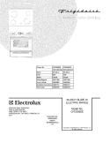 COVER Diagram and Parts List for CFES365ES5  Frigidaire Range