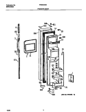 FREEZER DOOR Diagram and Parts List for FRS24AGGW3  Frigidaire Refrigerator