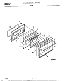 DOOR Diagram and Parts List for MEF352BEDC  Frigidaire Range