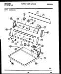 CONSOLE AND CONTROL PARTS Diagram and Parts List for DG7000AWW1  Frigidaire Dryer