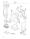 BODY Diagram and Parts List for FFEF3013LMC  Frigidaire Range