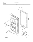 DOOR Diagram and Parts List for FFU12M2AW2  Frigidaire Freezer
