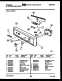 CONSOLE AND CONTROL PARTS Diagram and Parts List for DW4650PW1  Frigidaire Dishwasher