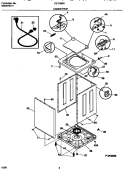 CABINET / TOP Diagram and Parts List for F21C645CS2  Frigidaire Washer