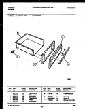 DRAWER PARTS Diagram and Parts List for 30-3851-00-02  Tappan Range