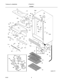 CABINET Diagram and Parts List for KFS220RHY1  Kelvinator Freezer