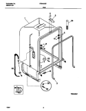 TUB Diagram and Parts List for FDB435RFR3  Frigidaire Dishwasher