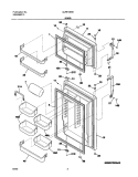 DOOR Diagram and Parts List for GLRT186TAQ2  Frigidaire Refrigerator