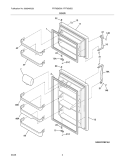 DOOR Diagram and Parts List for FRT8S6EMBC  Frigidaire Refrigerator