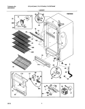 CABINET Diagram and Parts List for FFU14FG4AW1  Frigidaire Freezer