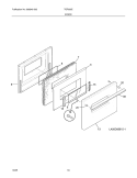 DOOR Diagram and Parts List for TGF605EW1  Tappan Wall Oven
