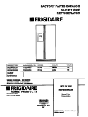 COVER Diagram and Parts List for FRS24WSGW3  Frigidaire Refrigerator
