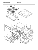 TOP/DRAWER Diagram and Parts List for EW30ES6CGS7  Electrolux Range