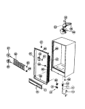 CABINET Diagram and Parts List for FFU17M6AW4  Frigidaire Freezer