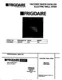 COVER Diagram and Parts List for FEB703BABG  Frigidaire Wall Oven