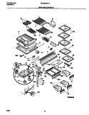 SHELVES / CONTROLS Diagram and Parts List for FRT24RGCB4  Frigidaire Refrigerator