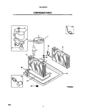 COMPRESSOR PARTS Diagram and Parts List for FAL125J1A1  Frigidaire Air Conditioner
