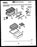 SHELVES AND SUPPORTS Diagram and Parts List for TPK140EN4F  Kelvinator Refrigerator