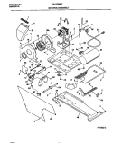 MOTOR / BLOWER / BELT Diagram and Parts List for MLSG62RFW1  Frigidaire Washer Dryer Combo