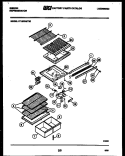 SHELVES AND SUPPORTS Diagram and Parts List for RT19F8WT3E  Gibson Refrigerator