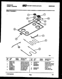 COOKTOP AND BROILER PARTS Diagram and Parts List for REG533NH1  Frigidaire Range
