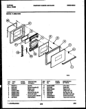 DOOR PARTS Diagram and Parts List for 11-2969-00-04  Tappan Wall Oven