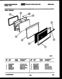 DOOR PARTS Diagram and Parts List for GF620NW2  Frigidaire Range