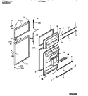 DOOR SECTION Diagram and Parts List for FRT18JRBW1  Frigidaire Refrigerator