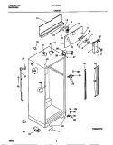CABINET Diagram and Parts List for WRT18NRCW1  Frigidaire Refrigerator