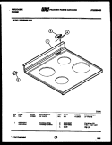 COOKTOP PARTS Diagram and Parts List for REGS38BLL0  Frigidaire Range