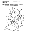 CONSOLE, CONTROLS Diagram and Parts List for WDG216RBD1  Frigidaire Dryer