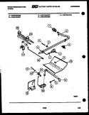 BURNER, MANIFOLD AND GAS CONTROL Diagram and Parts List for PGF470HXW3  Frigidaire Range