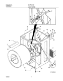DRY CAB, HEATER Diagram and Parts List for GLGR331AS0  Frigidaire Dryer