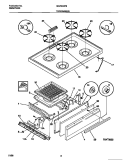 TOP / DRAWER Diagram and Parts List for MGF300PBDD  Frigidaire Range