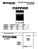 COVER Diagram and Parts List for 30-4982-00-05  Tappan Range